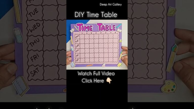 DIY Time Table 🗓️ #shorts #viralshorts #ytshorts #youtubeshorts #trendingshorts