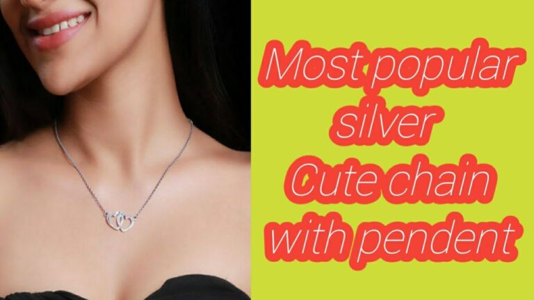 Silver Chain With Pendent || Cute Pendent || Cute Necklace || Silver girls chain
