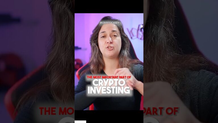 the most important part of crypto investing