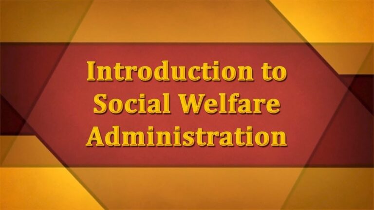 Introduction to Social Welfare Administration