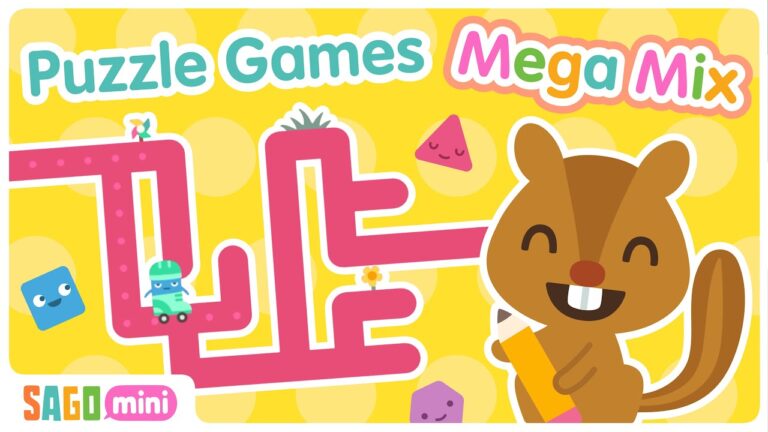 PUZZLE GAMES for Kids 🧩🧠 Mega Mix! | Preschool and Kindergarten Activities | Sago Mini School