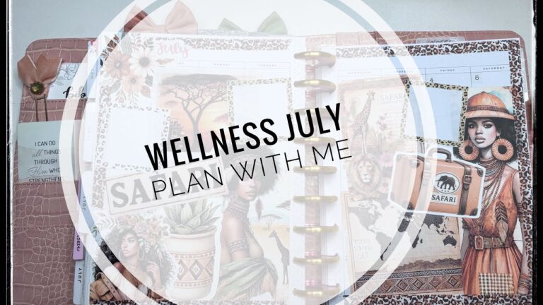 Wellness July monthly plan with me using @CraftyPlannerQueen