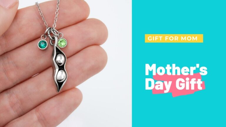 Gift For Mom – Personalized Peapod Necklace – A Mother's Day Gift –  #Shorts