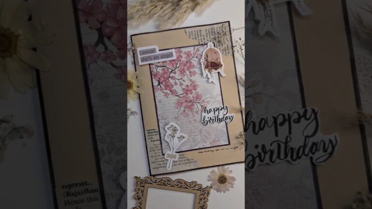Friend's birthday card design|Vintage card ideas|Simple greeting card to make at home|Aesthetic gift