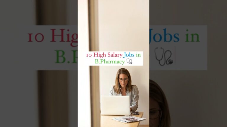 TOP 10 High Salary Jobs in B.Pharmacy 🩺🥼 #shortsfeed