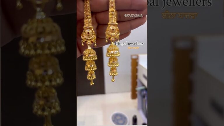 #ladies #long #gold #red #stone #earrings #sidhumoosewala
