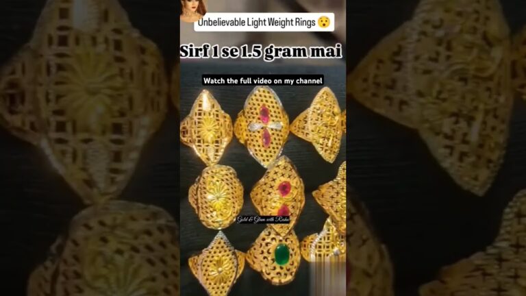 1 gm Gold Rings for women's with weight or price