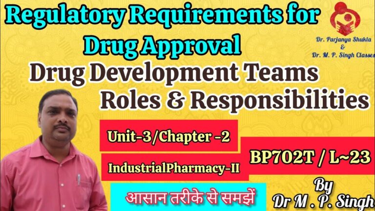 Drug Development Teams | Requirements for Drug Approval | Industrial Pharmacy-II | BP702T | L~23