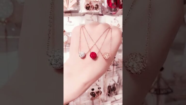 Women's Fashion Gold Plated Simple Colored Balls Shape Pendant Necklace Jewelry
