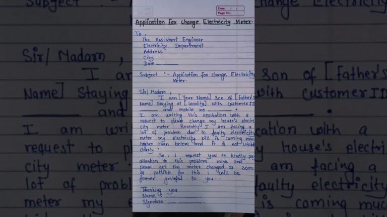 Application for change electricity meter |||. @SKS.Official811 #letter #electronic #meter