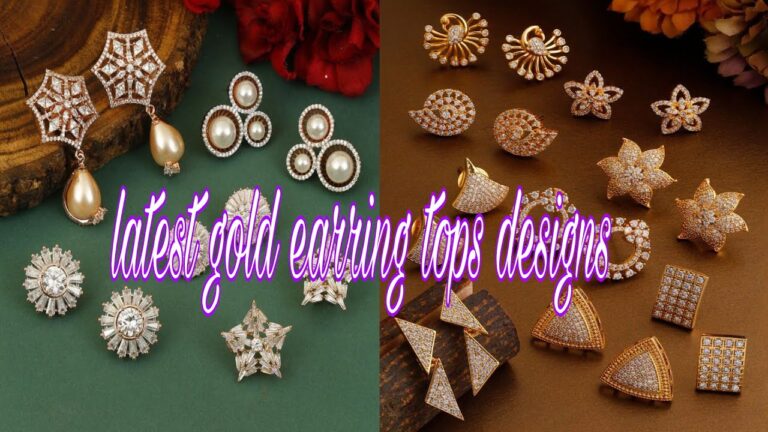 Latest and beautiful new gold earings tops designs… A new collection