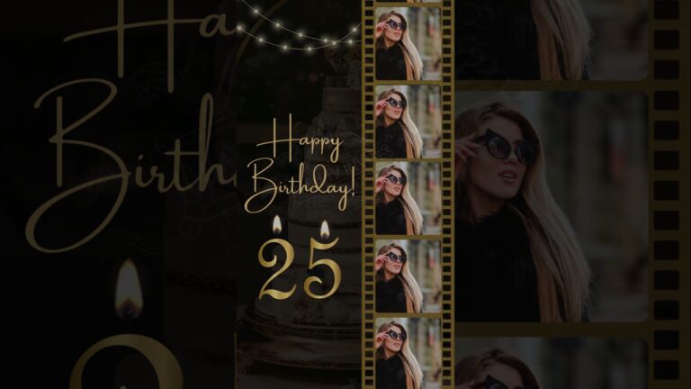 MIBD-F003 – 25th Birthday Digital Invitation Video  Elegant Milestone Party Invite by Manav Invites