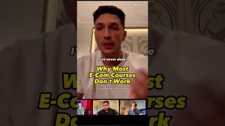 Luke Belmar on why Courses don’t work #lukebelmar #ecommerce #dropshipping #course #imanghadzi