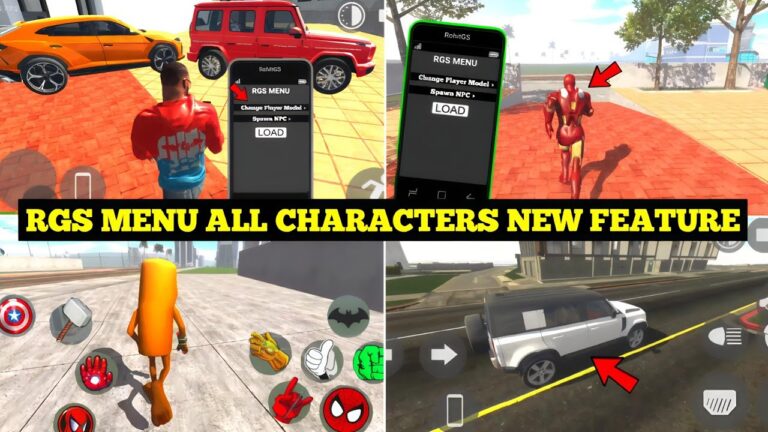 Indian Bike Driving 3D New RGS Menu All Characters Kaise Add Kare 🤯🔥| All Cheat Codes| Harsh in Game