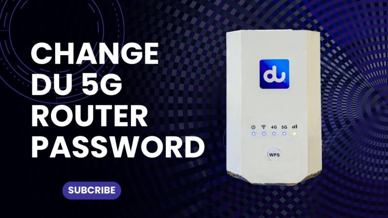 How To Change DU 5G Router Wi-Fi Password