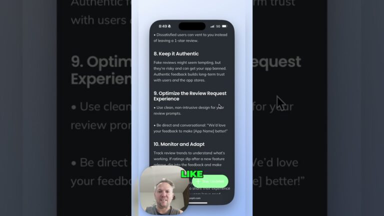 Be authentic with your ratings and reviews and you’ll see your apps rank climb.