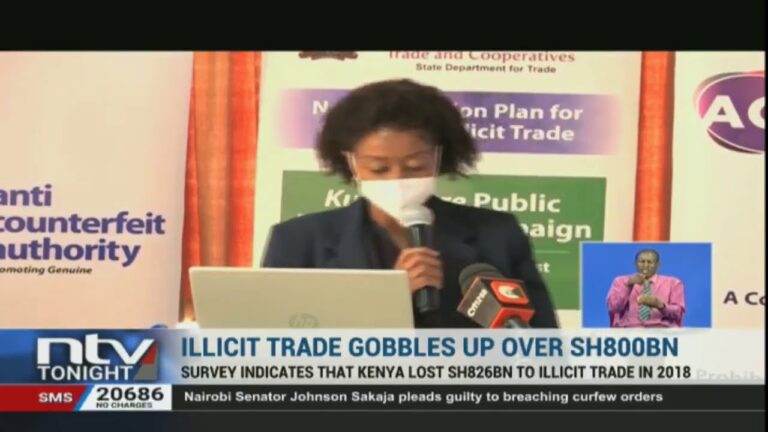 Kenya loses close to a trillion shillings in revenue every year to illicit trade