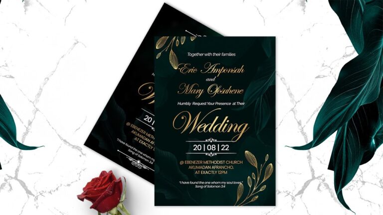 How To Design an ELEGANT WEDDING INVITATION CARD – Photoshop Tutorial