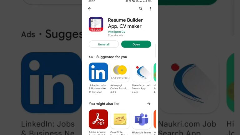 Mobile se CV banana sikhen | मोबाइल से Resume kaise banaein || CV maker #shorts