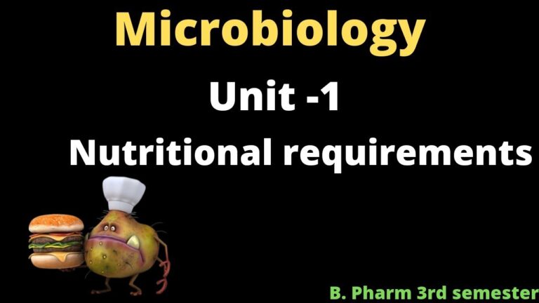 Nutritional Requirements | Bacteria | Microbilogy | B. pharmacy 3rd semester ||