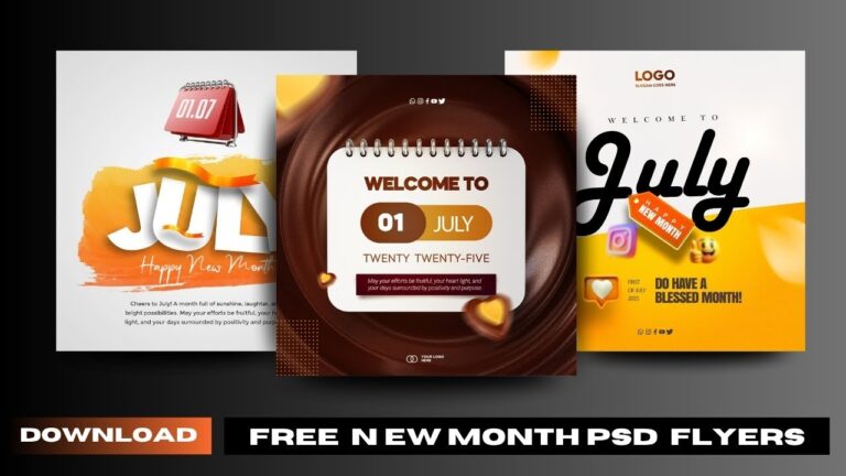 FREE PSD New Month Flyer Files – Fully Editable | WORD: He is coming! (Revisited)