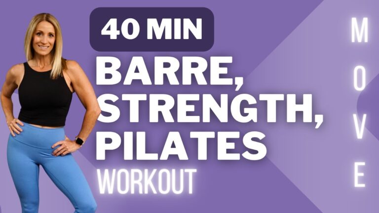 40 Minute Barre, Strength, Pilates Workout! Full Body Workout