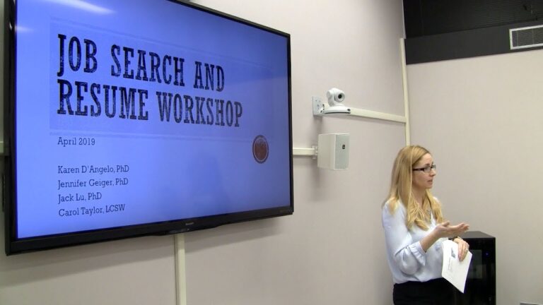 Social Work Job Search: Job Search and Resumes (2019)
