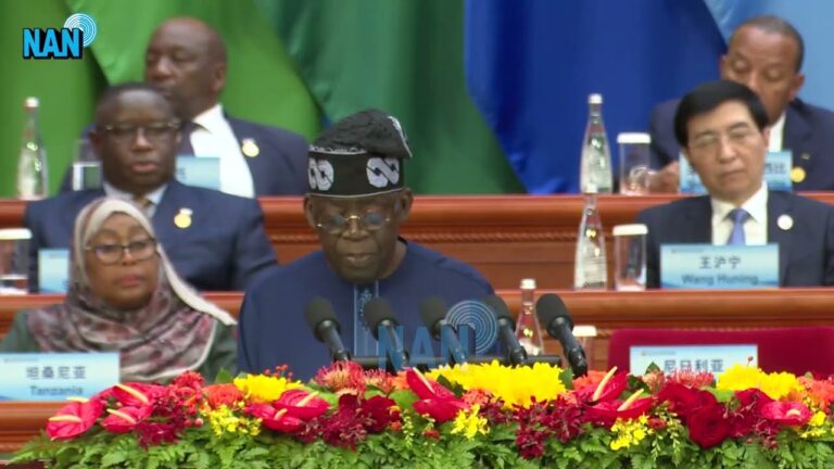 FOCAC instrumental to $280bn trade between Africa, China – Tinubu
