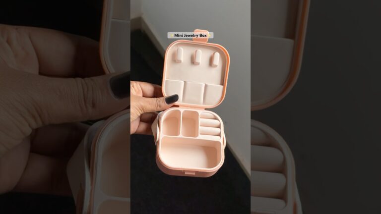 Cutest Portable Mini Jewelry Box ✨🌷🎀#kawaii #mini #jewellery #jewelry #box #cute #organizer