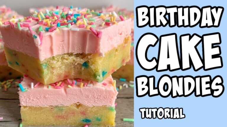 How to make Birthday Cake Blondies! tutorial #Shorts