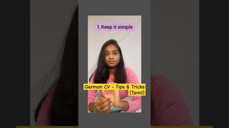 How to write German CV – tips & tricks #tamilshorts #germanjobs #tamil