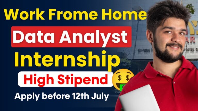 Work From Home Data Analyst Internship 2025 – No Experience Required | High Stipend 🤑