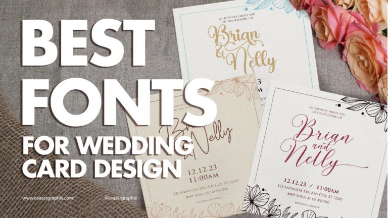Best Fonts For Wedding Card Design 🔥💯💥