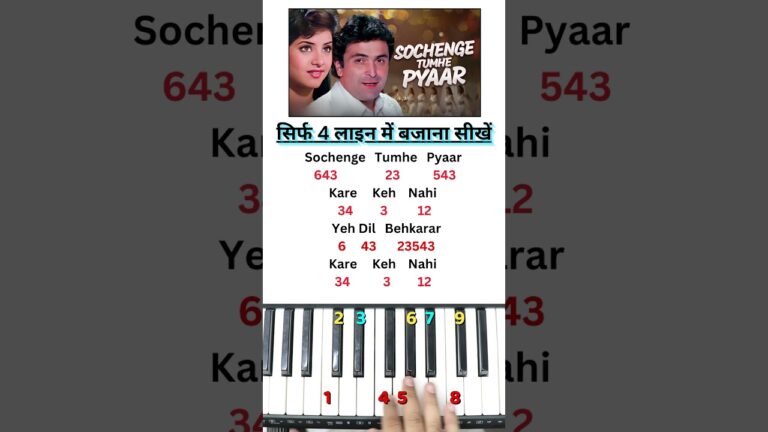 How to play Sochenge Tumhe Pyar on Piano Tutorial #harmoniumguru