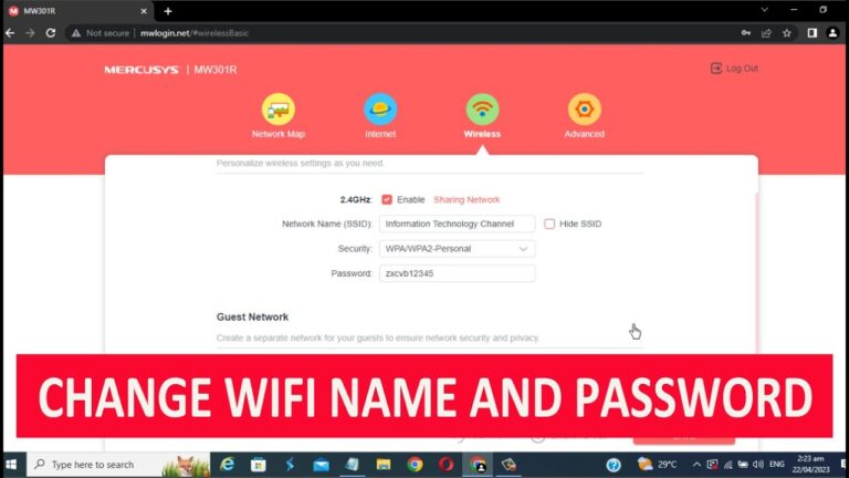 How to Change WiFi Name and WiFi Password in Mercusys Router