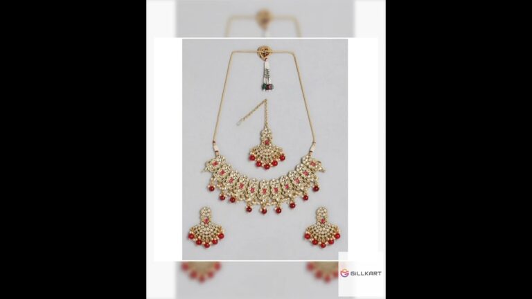 Womens Rose Gold Plated Alloy Necklace amp Earings Set Red