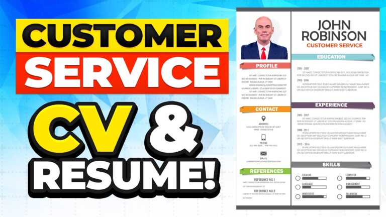 CUSTOMER SERVICE CV & RESUME TEMPLATES! (How to write a CV or RESUME for Customer Service Jobs!)