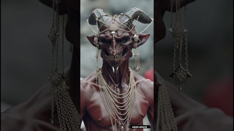 Six faces of demonscreated with artificial intelligence.