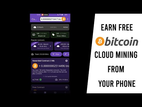 Bitcoin Mining (Crypto Miner) App | Earn Free Bitcoin Cloud Mining From Your Phone