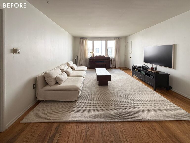 A One Month Living Room Makeover – Here’s The Design Plan + A BIG Media Center DIY