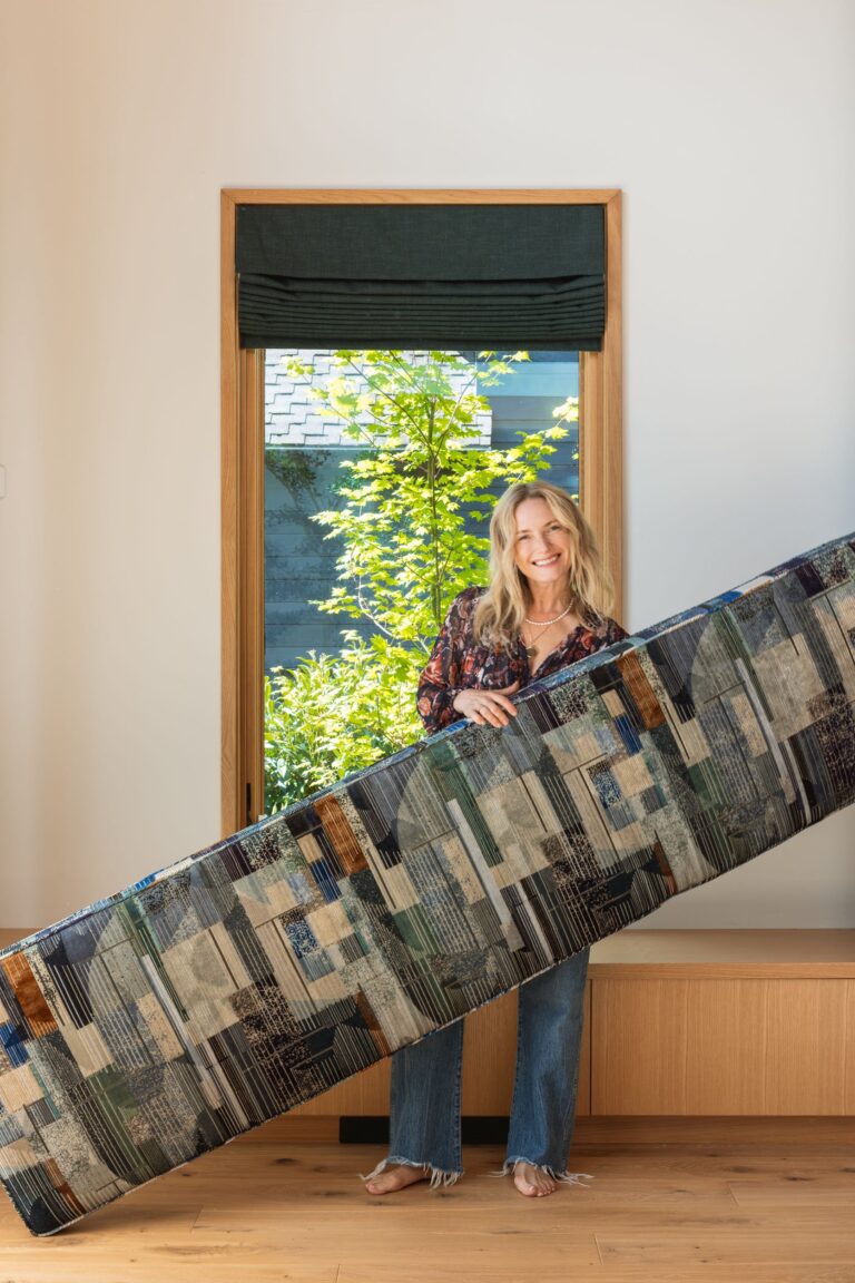 I Pushed My Brother Into Buying Very “Non-Ken” Contemporary Fabric – Another River House Sneak Peek