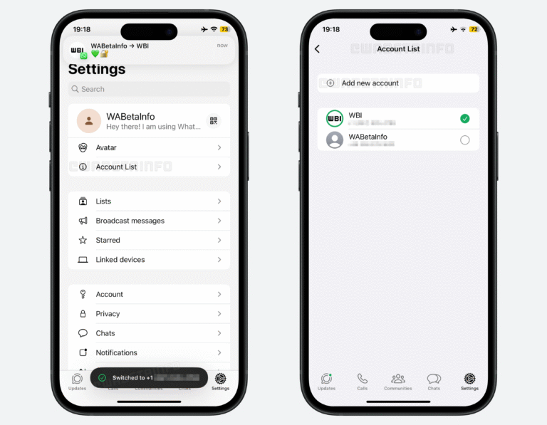 WhatsApp Beta For iOS Adds Multi-Account Switching Feature