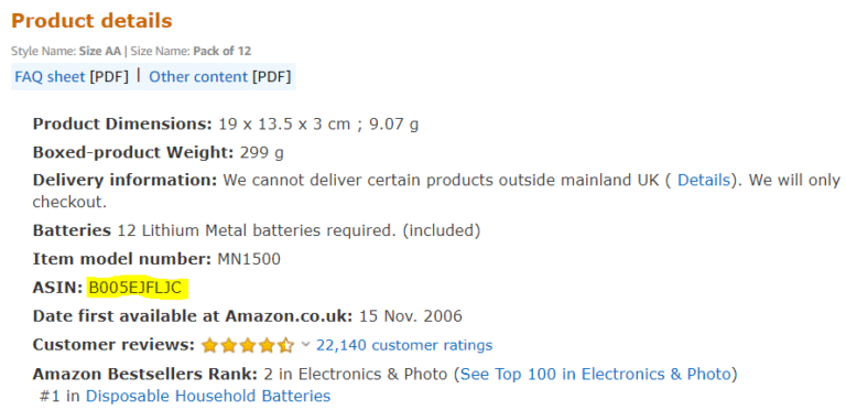 Amazon ASIN, EAN, ISBN and UPC Explained