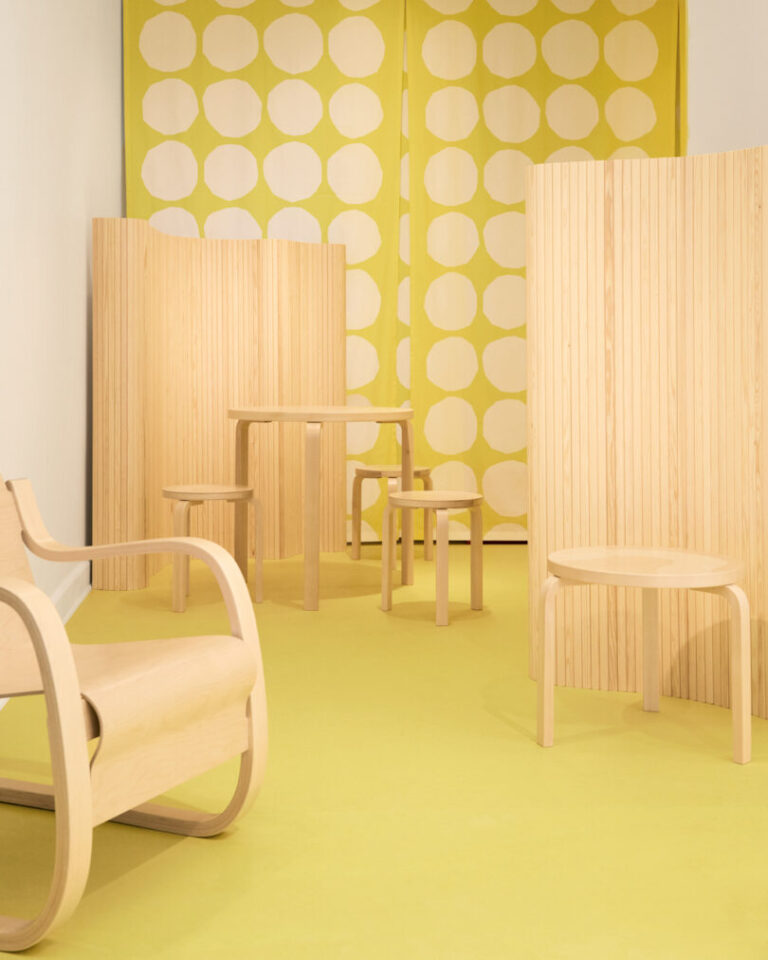 Marimekko Brings Bold Pattern Play to Artek’s Birchwood Classics