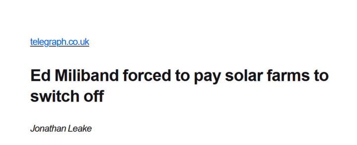 Solar Farms Paid To Switch Off – Watts Up With That?