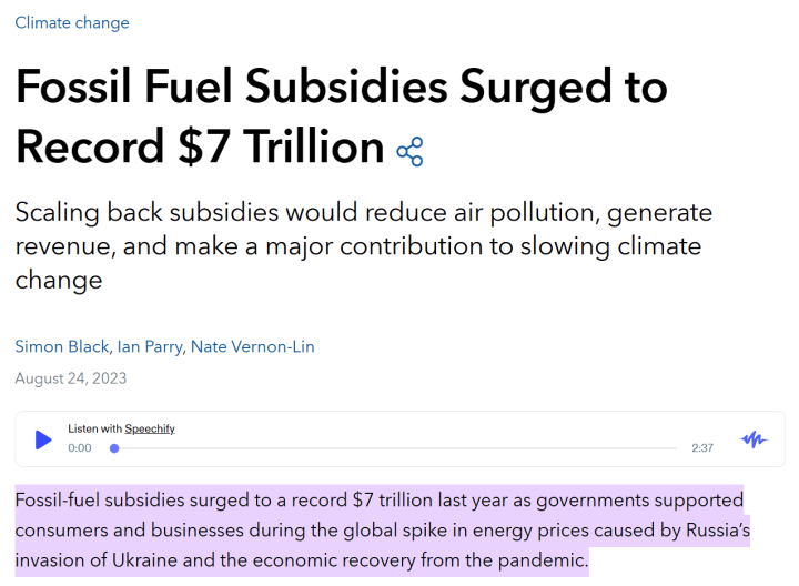 Dr. Matthew Wielicki Torches the $7 Trillion Fossil Fuel Subsidy Myth – Watts Up With That?