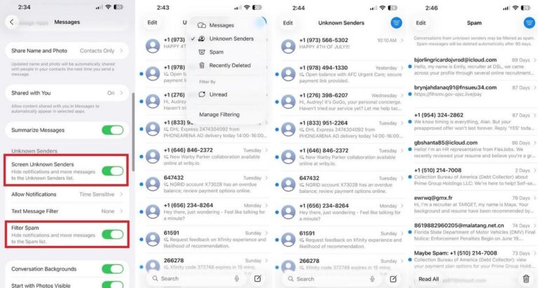 In iOS 26 a new feature will stop spam texts and those from unknown senders from reaching you