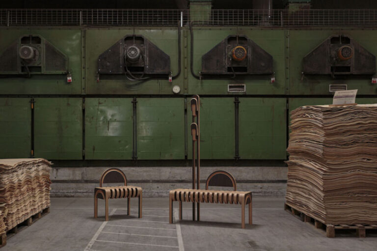 This Curvy Bench Gives Plywood a Whole New Personality