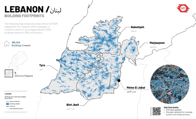 OSM Building Dataset Complete for Conflict Affected Districts in Southern Lebanon