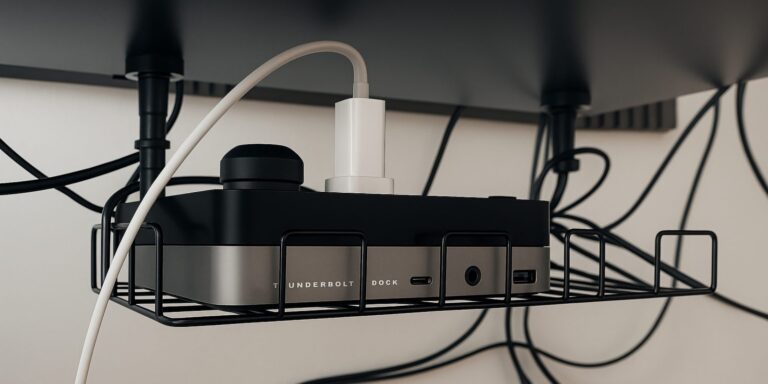 Tidy up your Mac office space with a Thunderbolt dock hidden under your desk